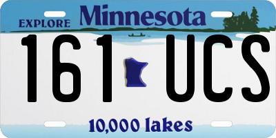 MN license plate 161UCS
