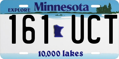 MN license plate 161UCT