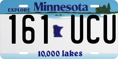 MN license plate 161UCU