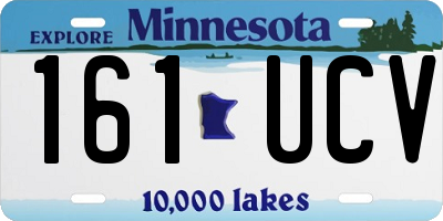 MN license plate 161UCV