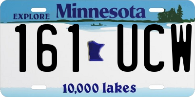 MN license plate 161UCW