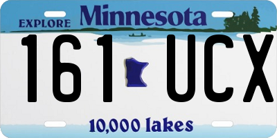 MN license plate 161UCX