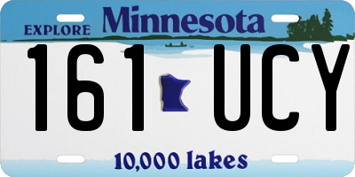 MN license plate 161UCY