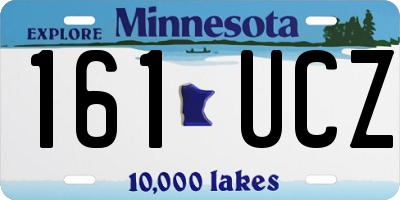 MN license plate 161UCZ