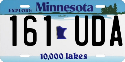 MN license plate 161UDA
