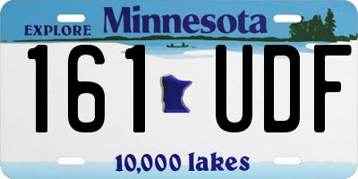MN license plate 161UDF