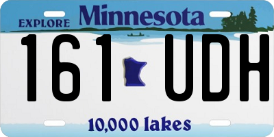 MN license plate 161UDH