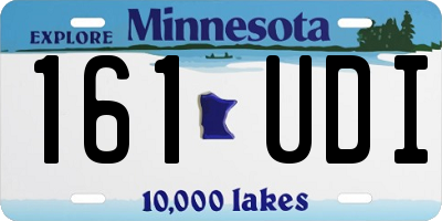 MN license plate 161UDI