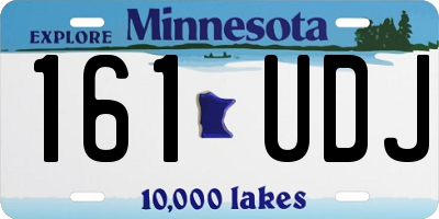 MN license plate 161UDJ