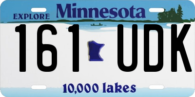 MN license plate 161UDK