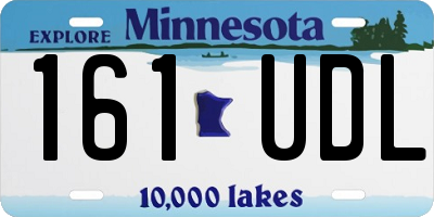 MN license plate 161UDL