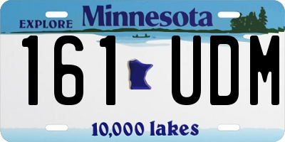 MN license plate 161UDM