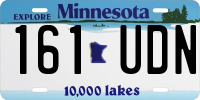 MN license plate 161UDN