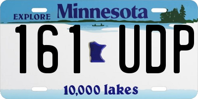 MN license plate 161UDP