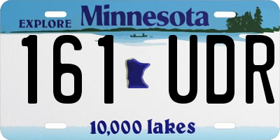 MN license plate 161UDR