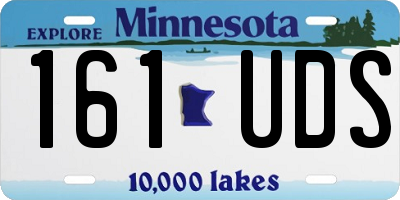 MN license plate 161UDS