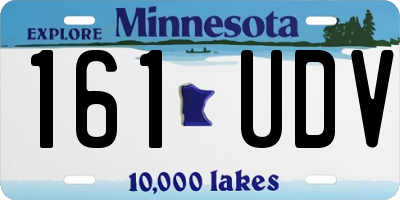 MN license plate 161UDV