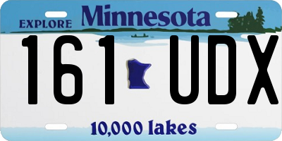 MN license plate 161UDX