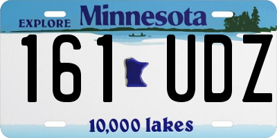 MN license plate 161UDZ