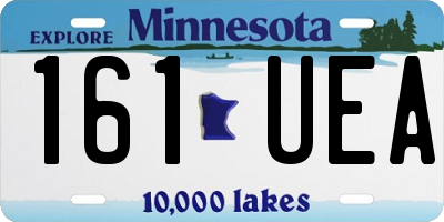 MN license plate 161UEA