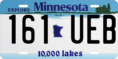 MN license plate 161UEB