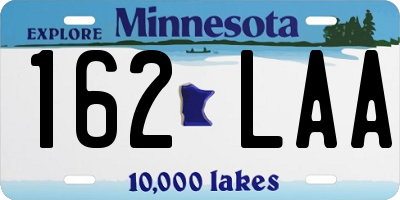 MN license plate 162LAA