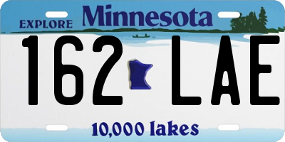 MN license plate 162LAE