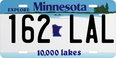 MN license plate 162LAL