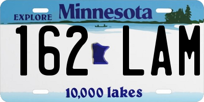 MN license plate 162LAM