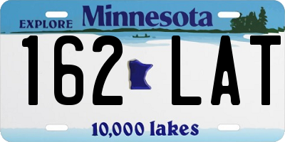 MN license plate 162LAT