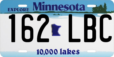 MN license plate 162LBC