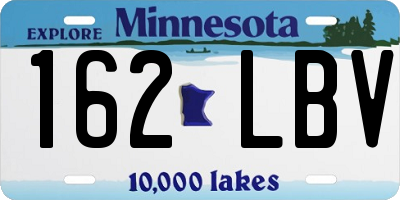 MN license plate 162LBV