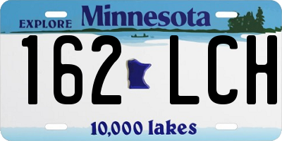 MN license plate 162LCH