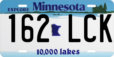 MN license plate 162LCK