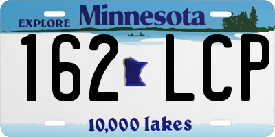 MN license plate 162LCP