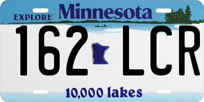 MN license plate 162LCR