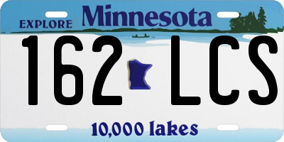 MN license plate 162LCS