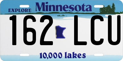 MN license plate 162LCU