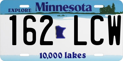 MN license plate 162LCW