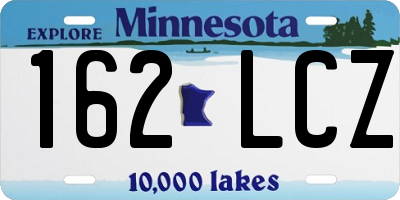 MN license plate 162LCZ