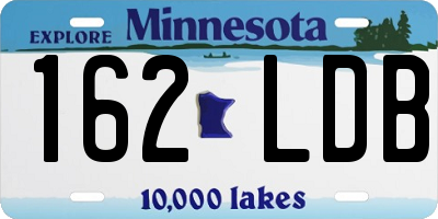 MN license plate 162LDB