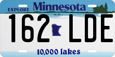 MN license plate 162LDE