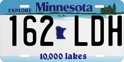 MN license plate 162LDH