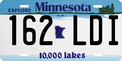 MN license plate 162LDI