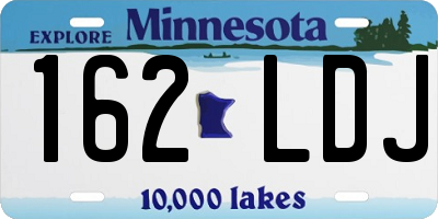 MN license plate 162LDJ