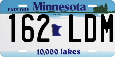 MN license plate 162LDM