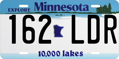 MN license plate 162LDR