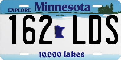 MN license plate 162LDS