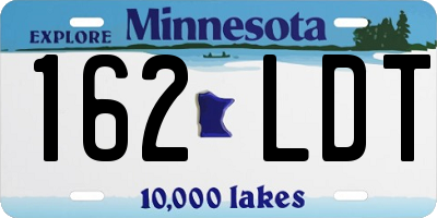 MN license plate 162LDT