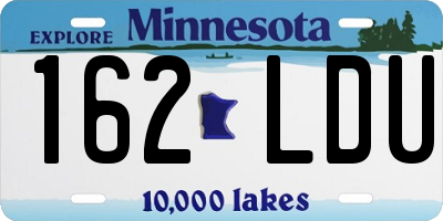 MN license plate 162LDU
